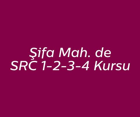 Şifa Mahallesi SRC Belgesi
